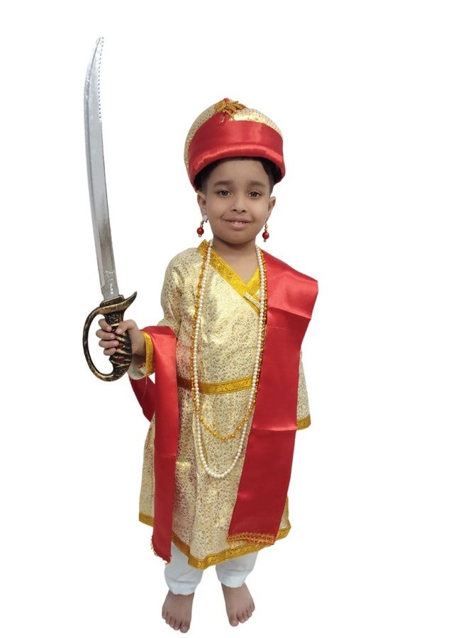 BookMyCostume Indian King Historical Raja Complete Accessory Set Kids & Adults Fancy Dress Costume 10-12 years - Image 1